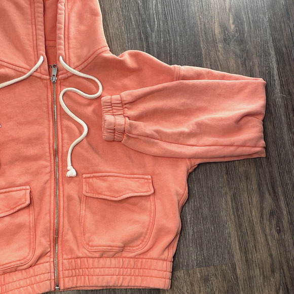 Aerie Women’s Zip Up Cropped Hoodie Sweatshirt Size XS Athleisure Outdoor Beach - Picture 3 of 11